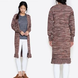 Apiece Apart Women's Freida V-Neck Long Fringe Cardigan Size Small